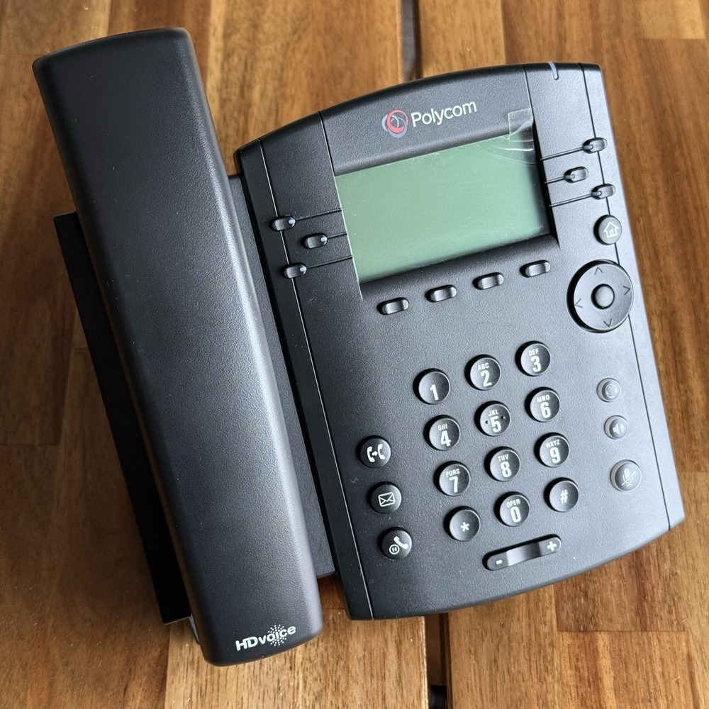 Polycom VVX 300 2200-46135-025 PoE Desktop IP Business Phone New Open Box READ